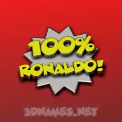 ronaldo in 100 Percent style - 3D name wallpaper