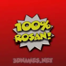 rosan in 100 Percent style - 3D name wallpaper