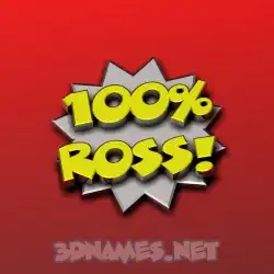 ross in 100 Percent style - 3D name wallpaper