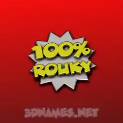rouky in 100 Percent style - 3D name wallpaper