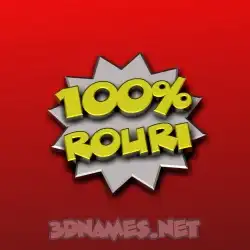 rouri in 100 Percent style - 3D name wallpaper