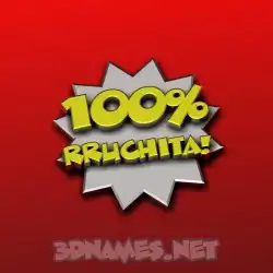 rruchita in 100 Percent style - 3D name wallpaper