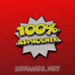 rsphoenix in 100 Percent style - 3D name wallpaper