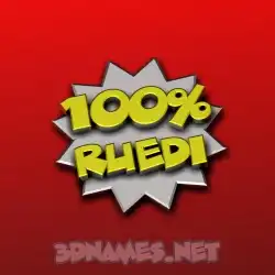 ruedi in 100 Percent style - 3D name wallpaper