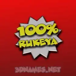 rukeya in 100 Percent style - 3D name wallpaper