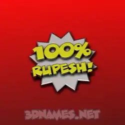 rupesh in 100 Percent style - 3D name wallpaper