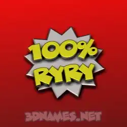 ryry in 100 Percent style - 3D name wallpaper