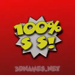 s s in 100 Percent style - 3D name wallpaper
