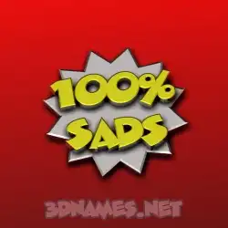 sads in 100 Percent style - 3D name wallpaper