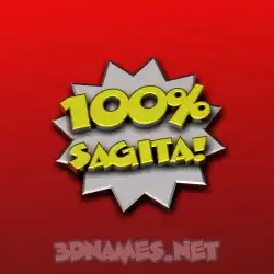 sagita in 100 Percent style - 3D name wallpaper