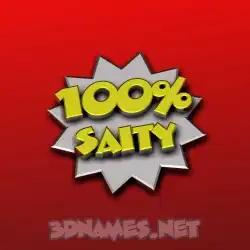 saity in 100 Percent style - 3D name wallpaper
