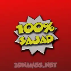 sajad in 100 Percent style - 3D name wallpaper