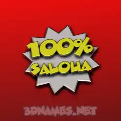 saloua in 100 Percent style - 3D name wallpaper