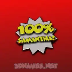 samantha in 100 Percent style - 3D name wallpaper