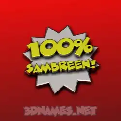 sambreen in 100 Percent style - 3D name wallpaper