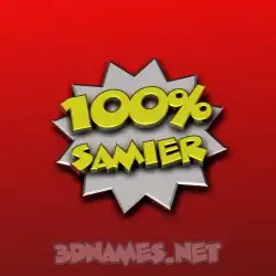 samier in 100 Percent style - 3D name wallpaper