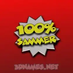 sammer in 100 Percent style - 3D name wallpaper