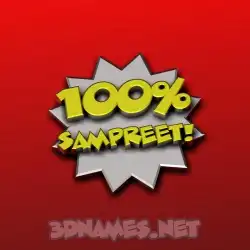 sampreet in 100 Percent style - 3D name wallpaper