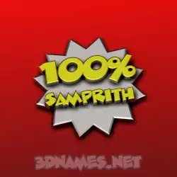 samprith in 100 Percent style - 3D name wallpaper