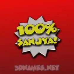 sanjya in 100 Percent style - 3D name wallpaper
