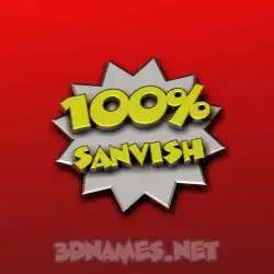 sanvish in 100 Percent style - 3D name wallpaper