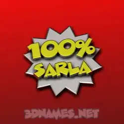 sarla in 100 Percent style - 3D name wallpaper