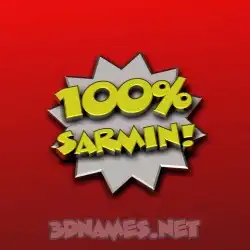 sarmin in 100 Percent style - 3D name wallpaper