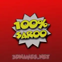 saroo in 100 Percent style - 3D name wallpaper
