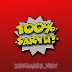 saryu in 100 Percent style - 3D name wallpaper