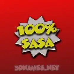 sasa in 100 Percent style - 3D name wallpaper