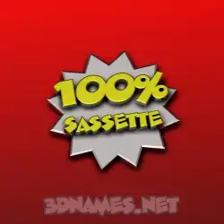 sassette in 100 Percent style - 3D name wallpaper