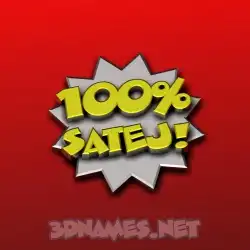 satej in 100 Percent style - 3D name wallpaper