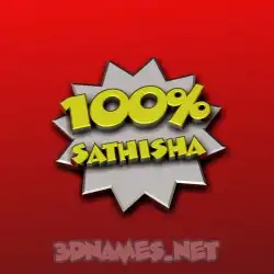 sathisha in 100 Percent style - 3D name wallpaper