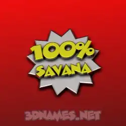 savana in 100 Percent style - 3D name wallpaper