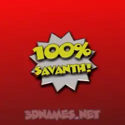 savanth in 100 Percent style - 3D name wallpaper