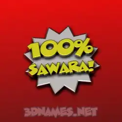 sawara in 100 Percent style - 3D name wallpaper