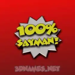 sayman in 100 Percent style - 3D name wallpaper