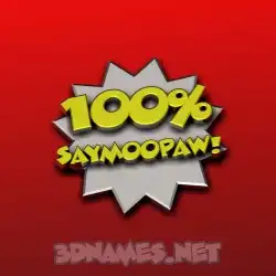 saymoopaw in 100 Percent style - 3D name wallpaper