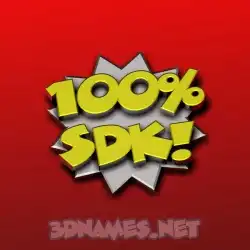 sdk in 100 Percent style - 3D name wallpaper