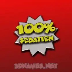 sebatien in 100 Percent style - 3D name wallpaper