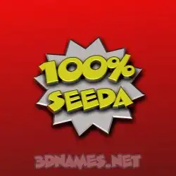 seeda in 100 Percent style - 3D name wallpaper