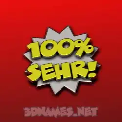 sehr in 100 Percent style - 3D name wallpaper