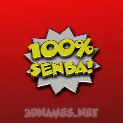 senba in 100 Percent style - 3D name wallpaper