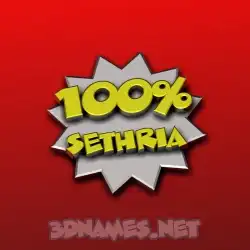 sethria in 100 Percent style - 3D name wallpaper