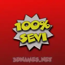 sevi in 100 Percent style - 3D name wallpaper