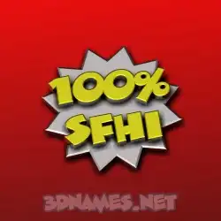 sfhi in 100 Percent style - 3D name wallpaper