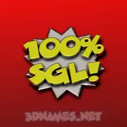 sgl in 100 Percent style - 3D name wallpaper