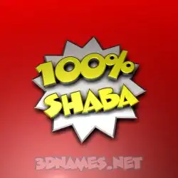 shaba in 100 Percent style - 3D name wallpaper