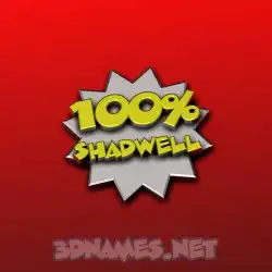shadwell in 100 Percent style - 3D name wallpaper