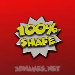 shafe in 100 Percent style - 3D name wallpaper